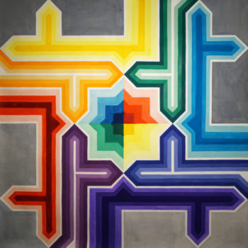 Fariba Abedin, Work on Paper, 154-6, water color on paper, 52x52, 1-2016 Fariba Abedin, Work on Paper, 154-6, water color on paper, 52x52, 1-2016